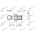 Ball fastening