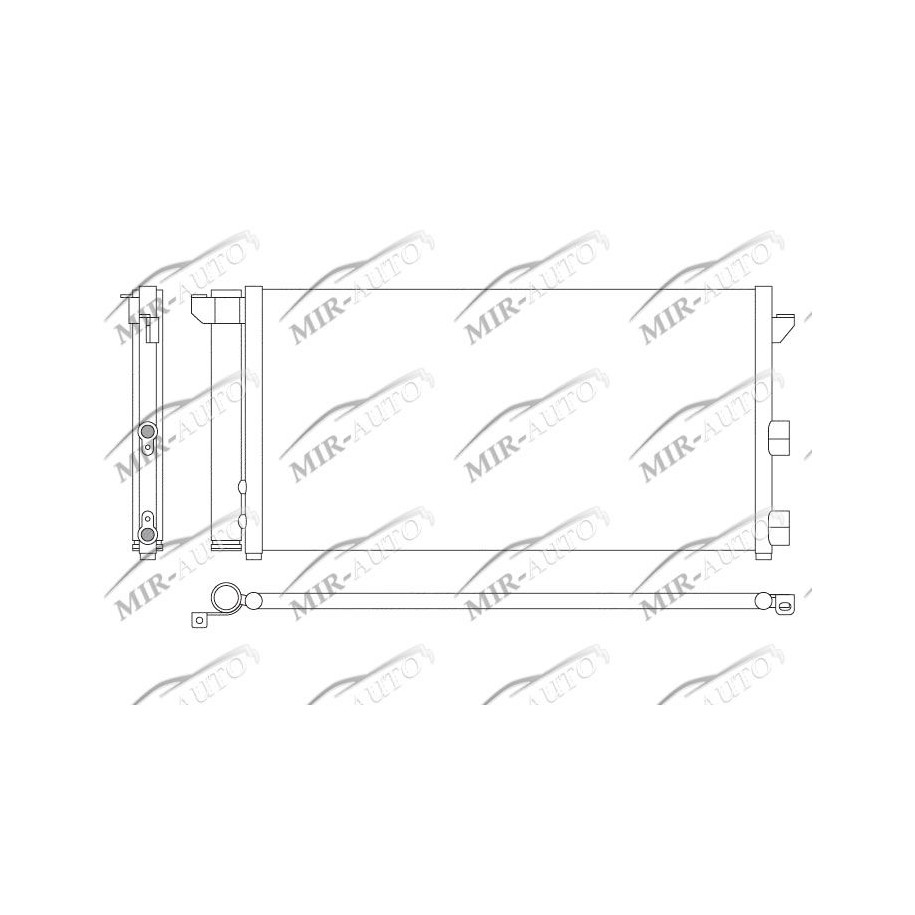 AC condenser with integrated receiver drier