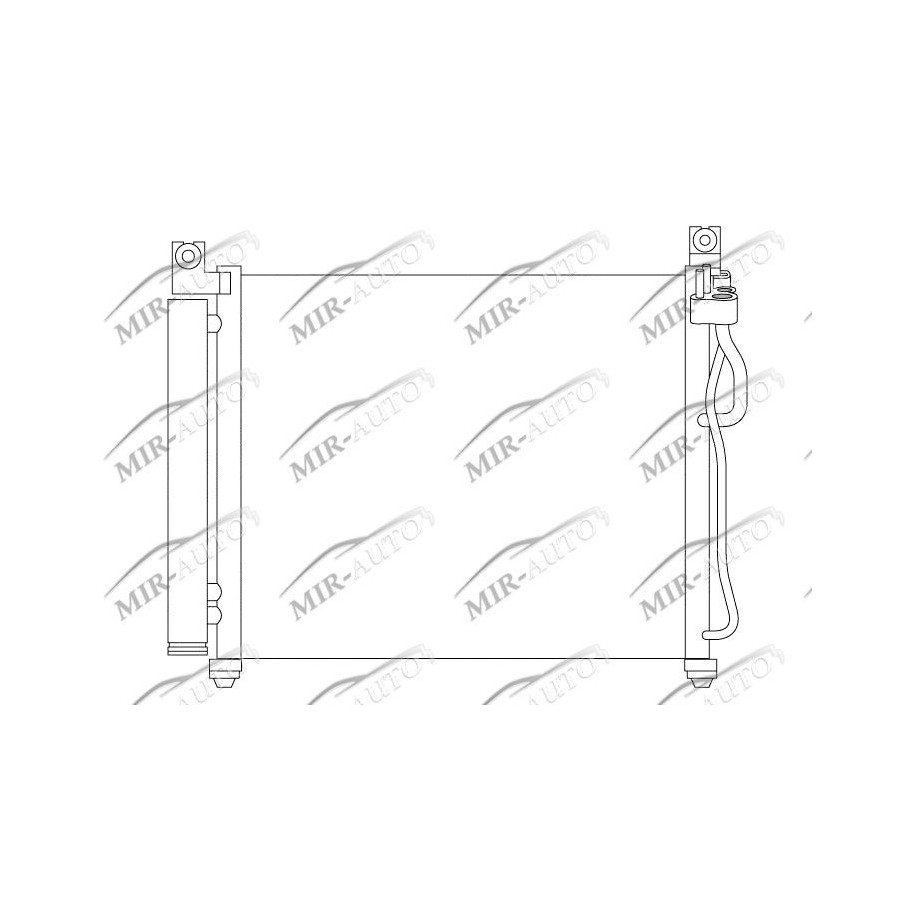 AC condenser with integrated receiver drier