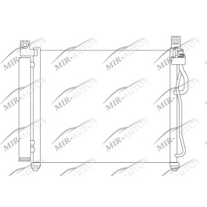 AC condenser with integrated receiver drier