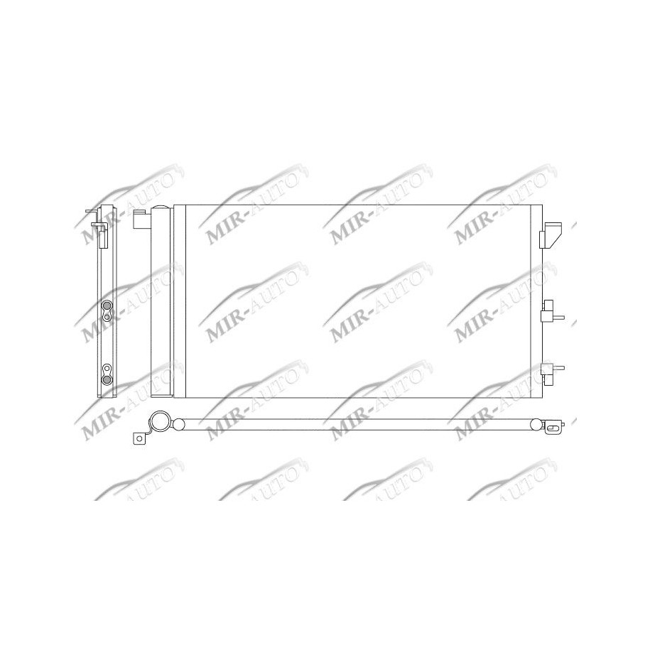 AC condenser with integrated receiver drier
