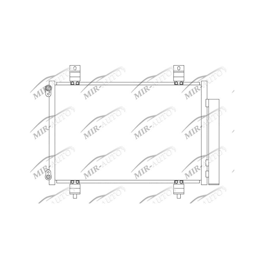 AC condenser with integrated receiver drier