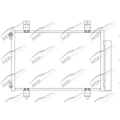 AC condenser with integrated receiver drier