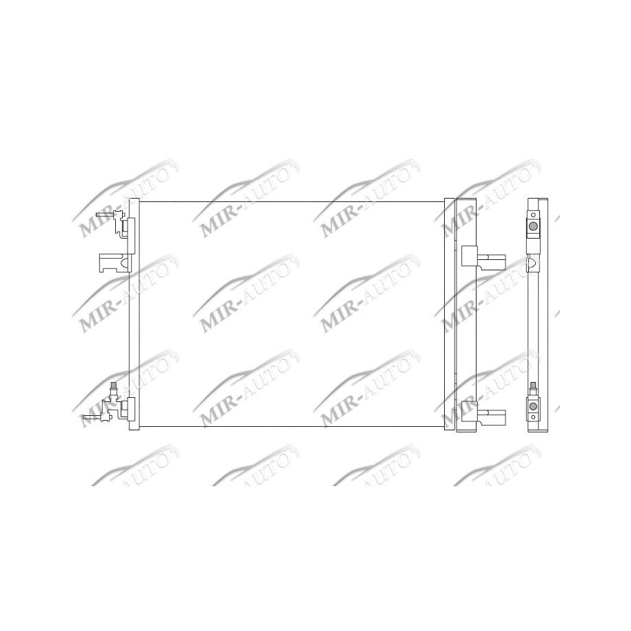 AC condenser with integrated receiver drier