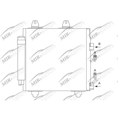 AC condenser with integrated receiver drier