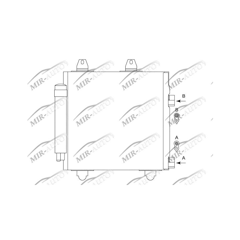 AC condenser with integrated receiver drier