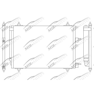 AC condenser with integrated receiver drier
