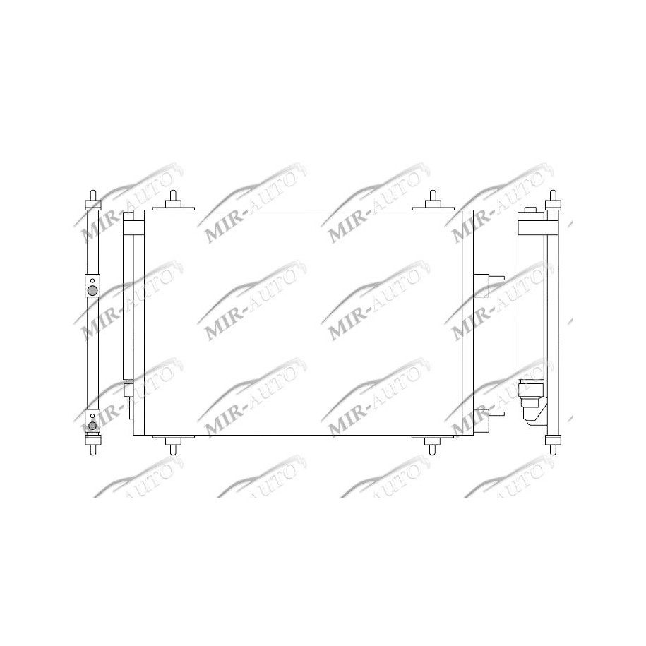 AC condenser with integrated receiver drier