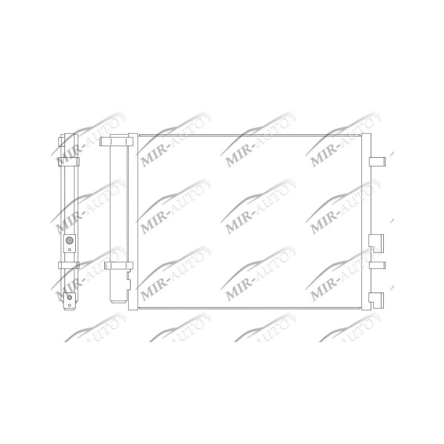 AC condenser with integrated receiver drier