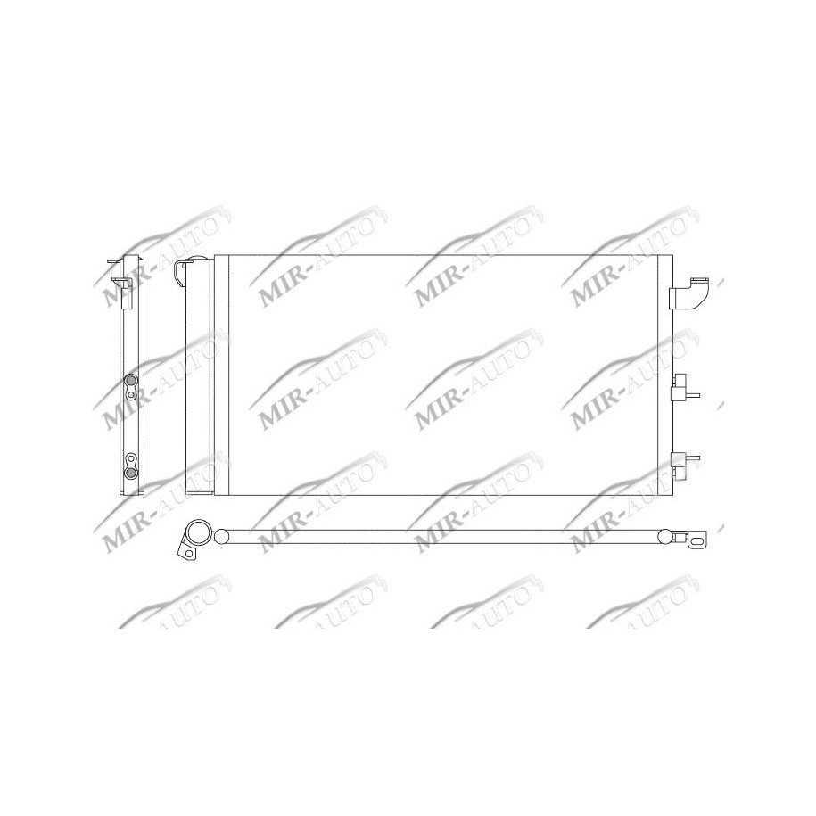 AC condenser with integrated receiver drier