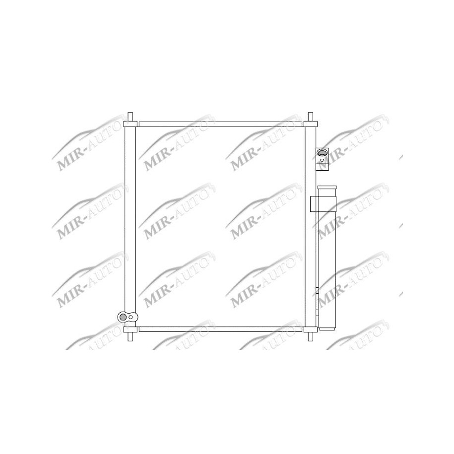 AC condenser with integrated receiver drier