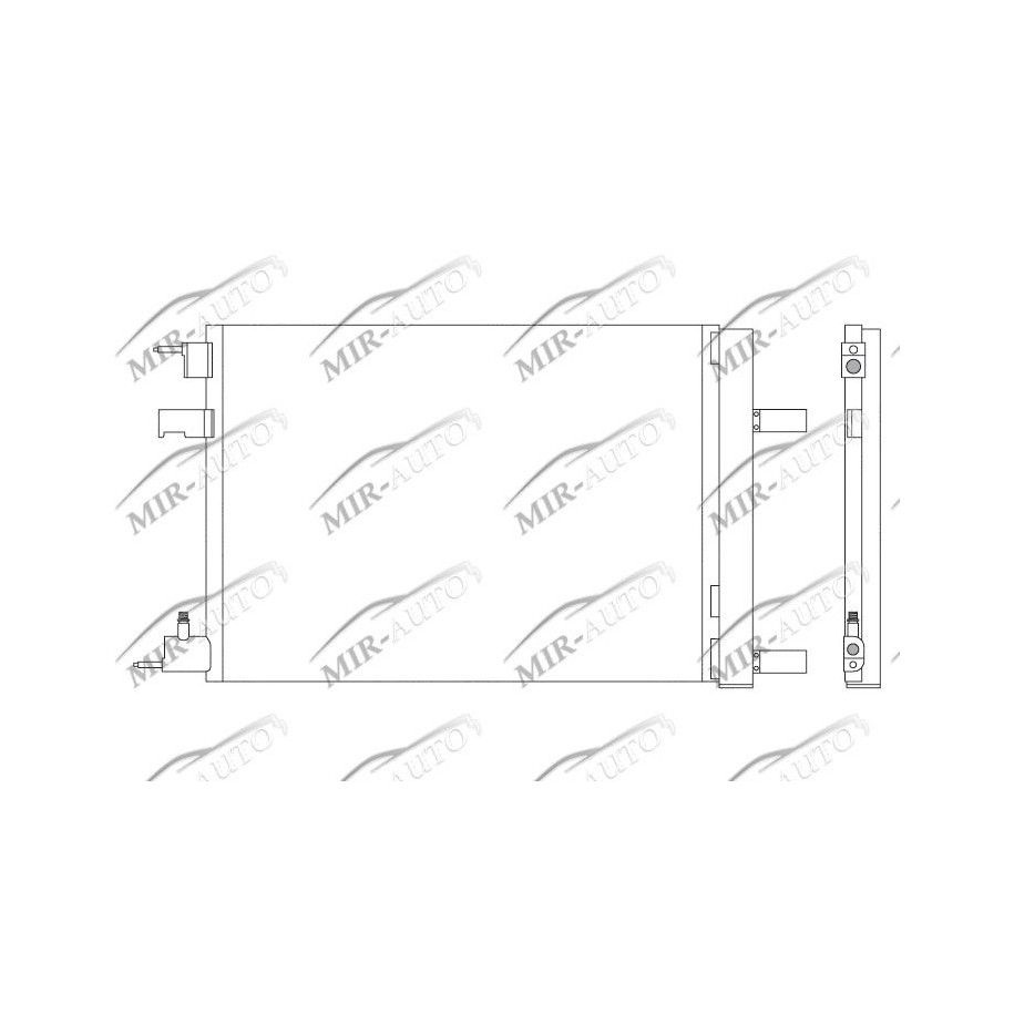 AC condenser with integrated receiver drier