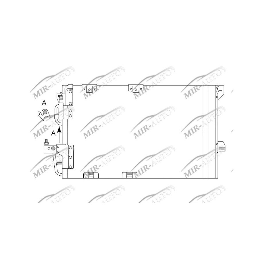 AC condenser with integrated receiver drier