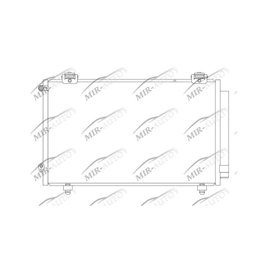 AC condenser with integrated receiver drier