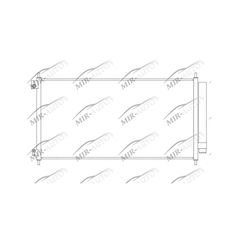 AC condenser with integrated receiver drier
