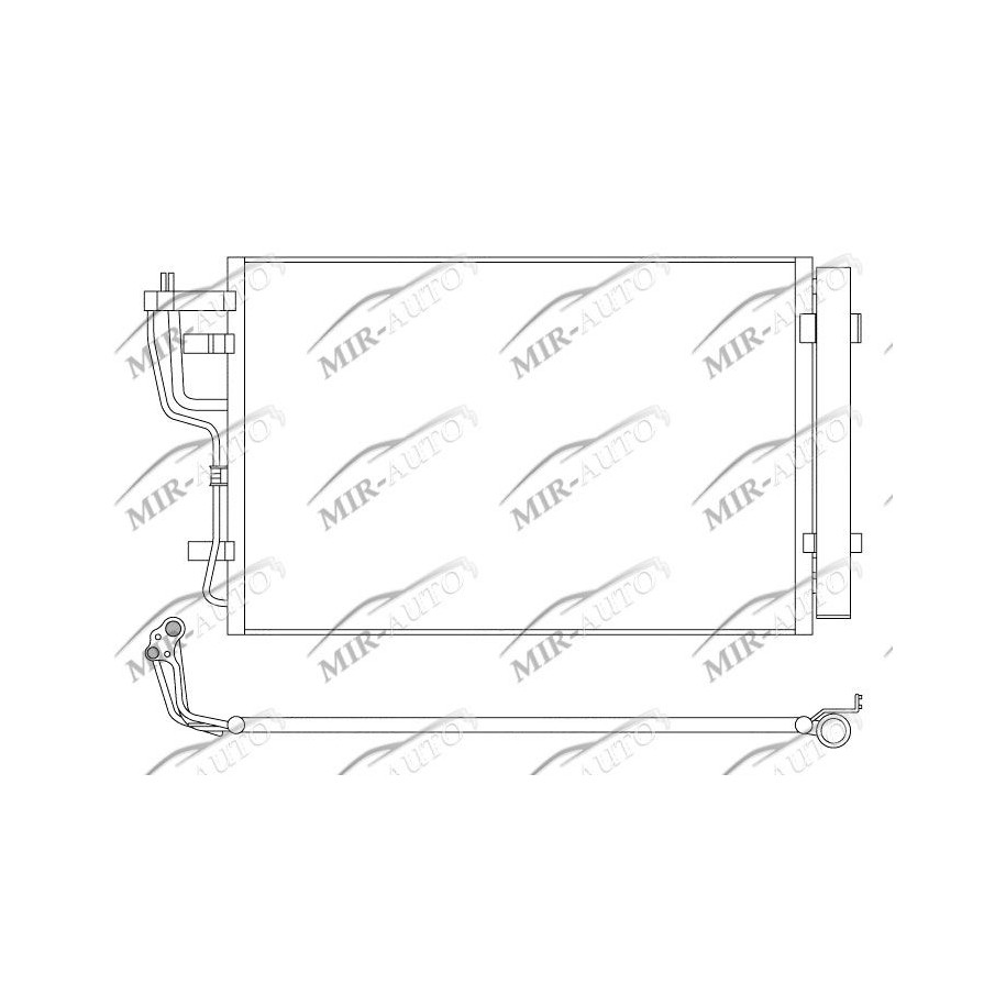AC condenser with integrated receiver drier