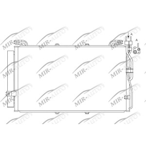 AC condenser with integrated receiver drier