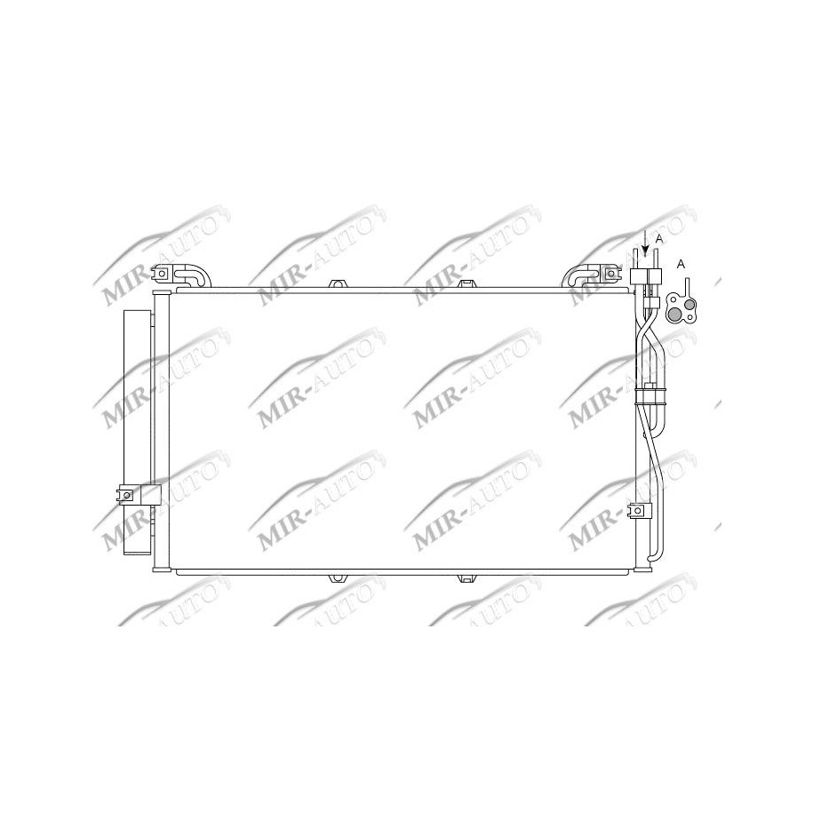 AC condenser with integrated receiver drier
