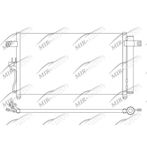 AC condenser with integrated receiver drier
