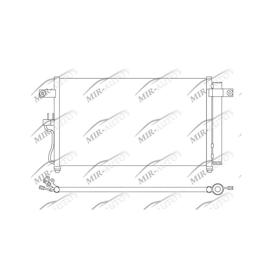 AC condenser with integrated receiver drier