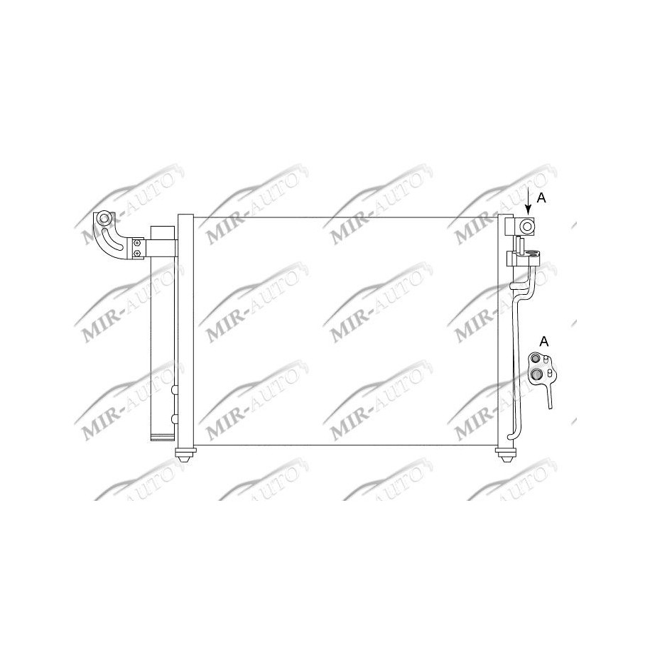 AC condenser with integrated receiver drier