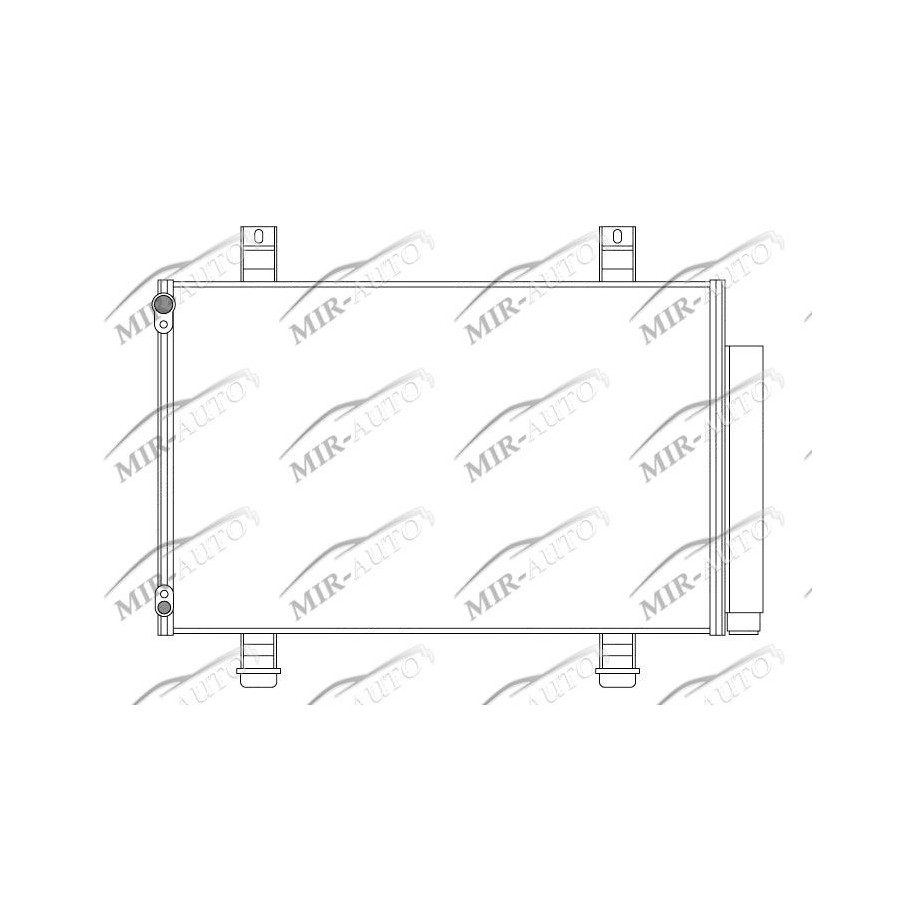 AC condenser with integrated receiver drier