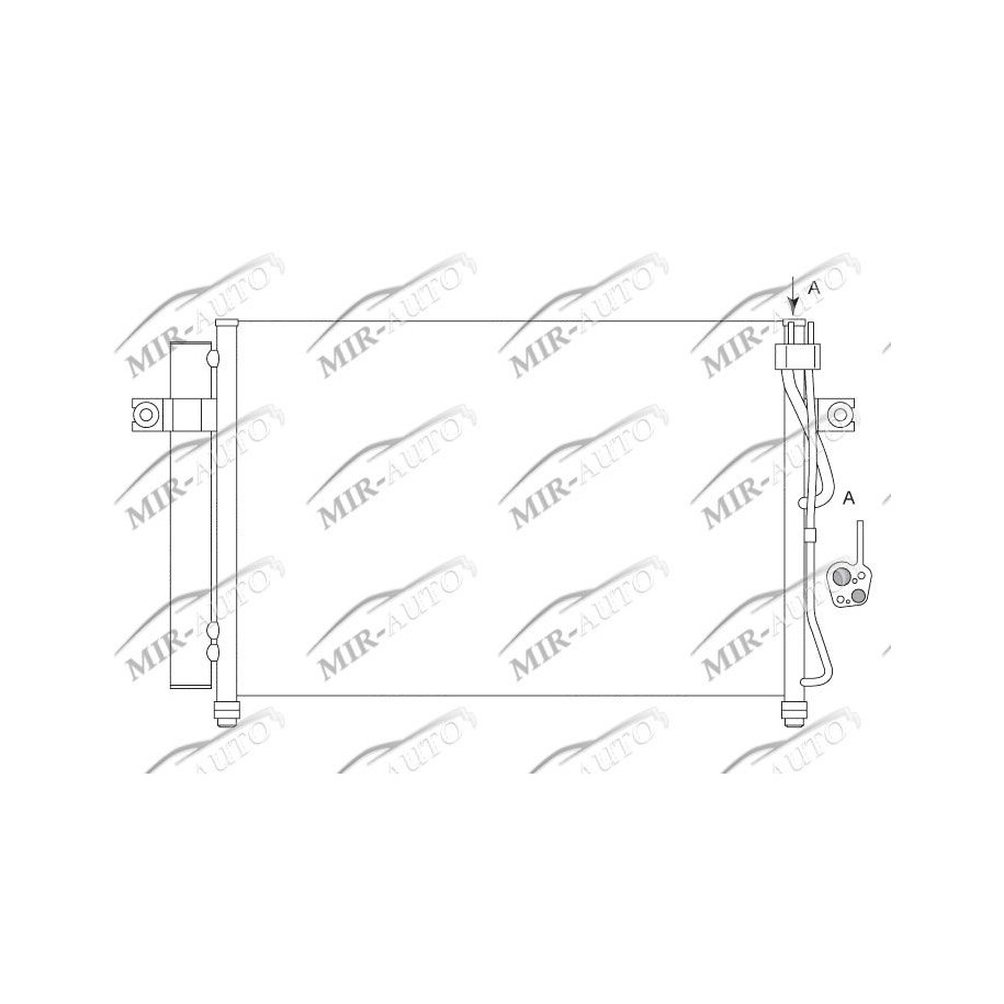AC condenser with integrated receiver drier