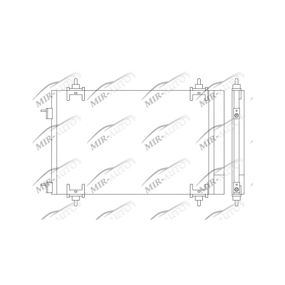 AC condenser with integrated receiver drier