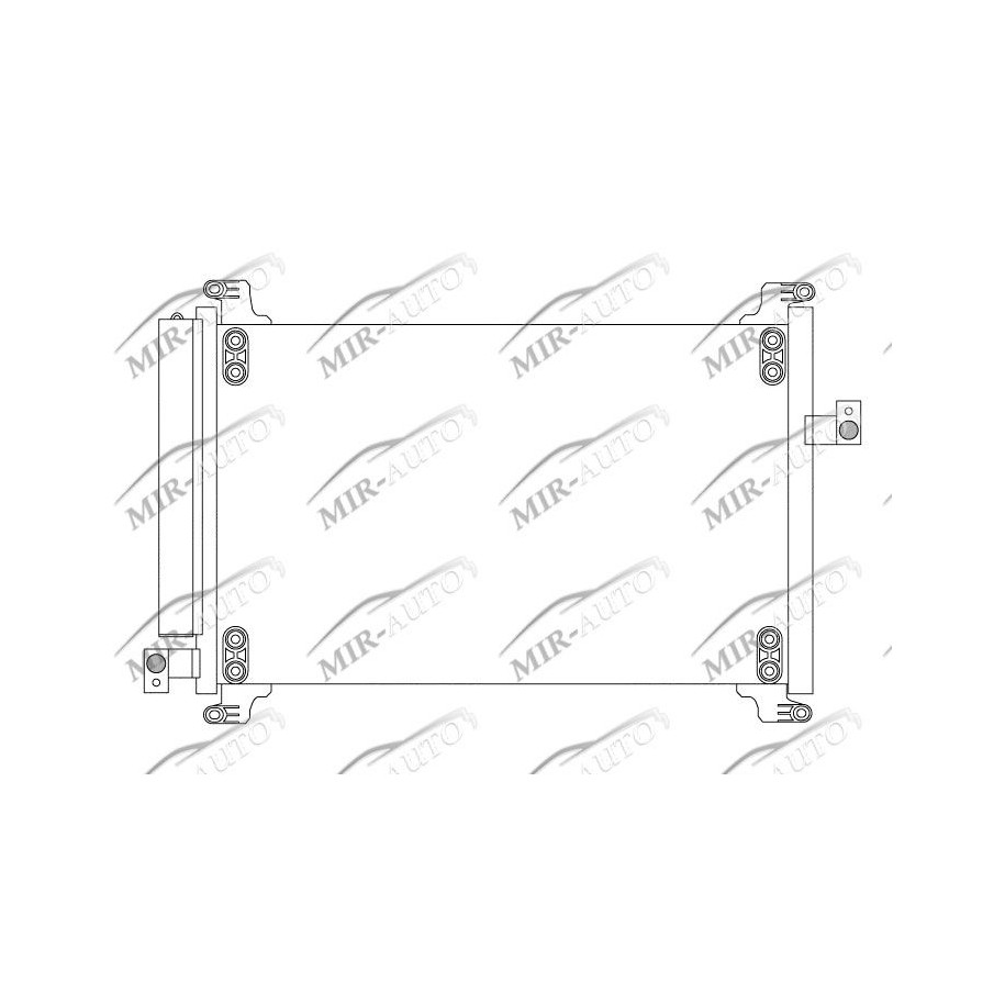 AC condenser with integrated receiver drier