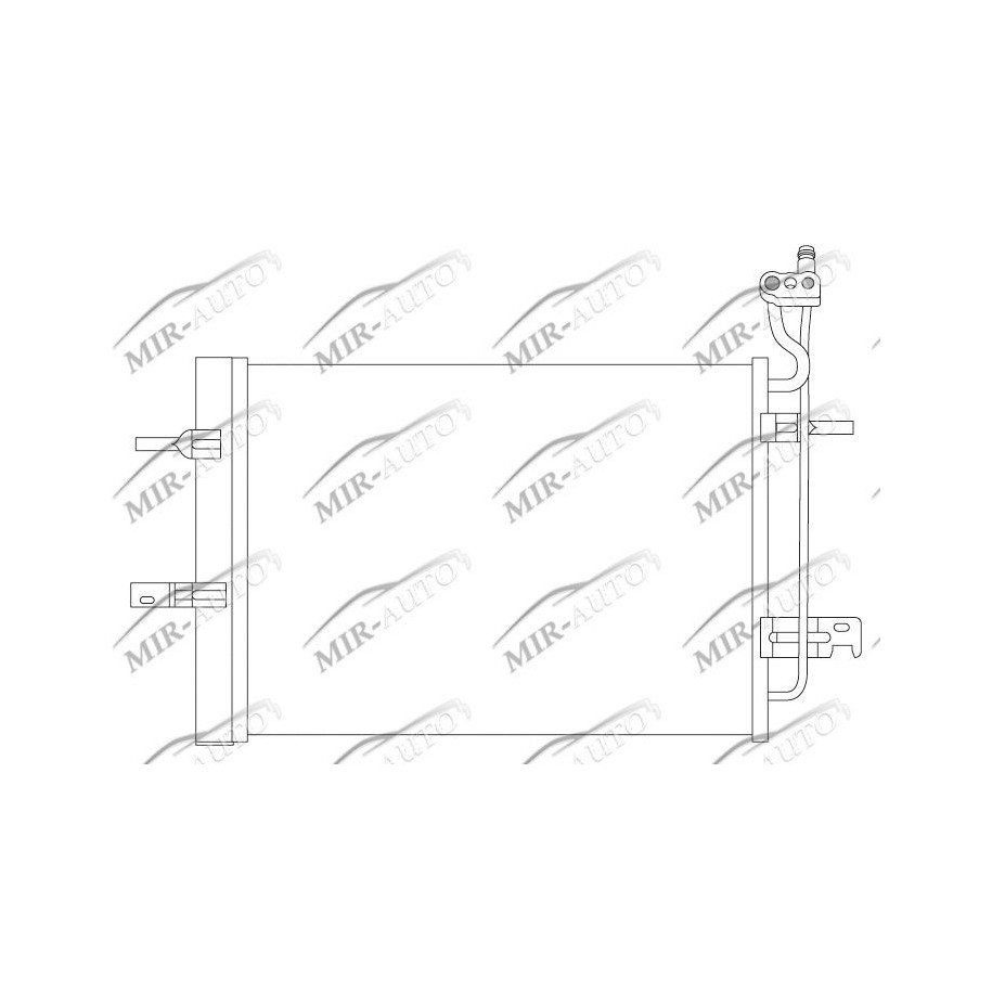 AC condenser with integrated receiver drier