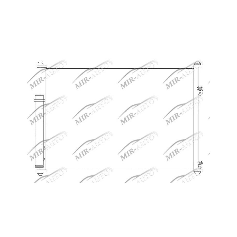 AC condenser with integrated receiver drier