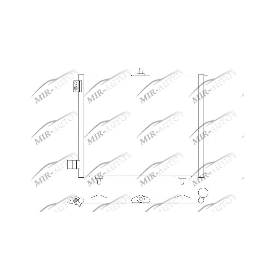 AC condenser with integrated receiver drier