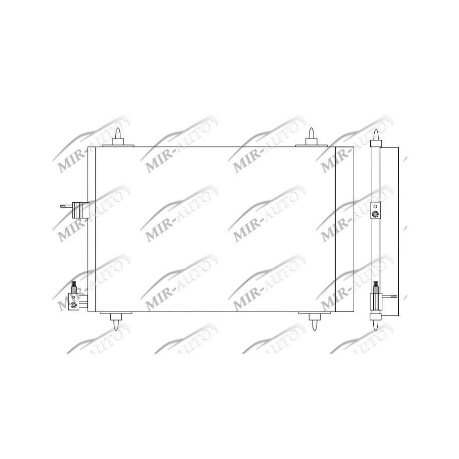 AC condenser with integrated receiver drier