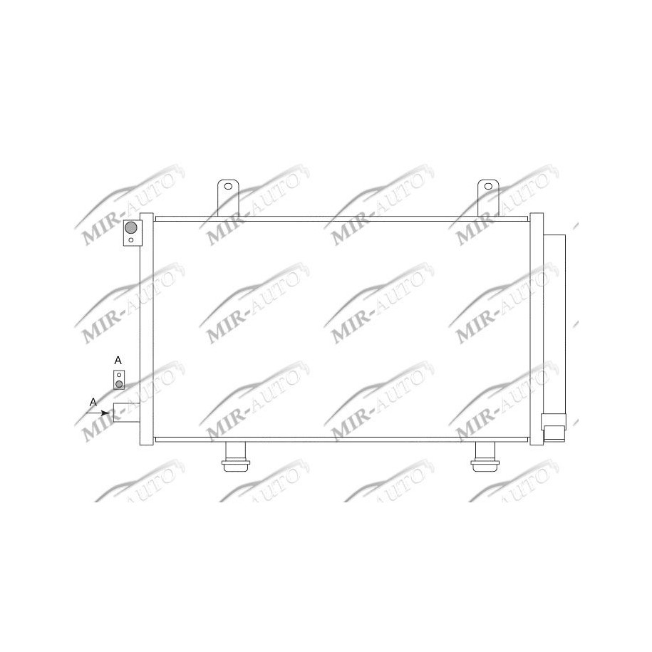 AC condenser with integrated receiver drier