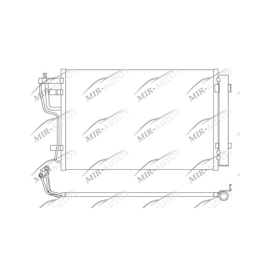 AC condenser with integrated receiver drier