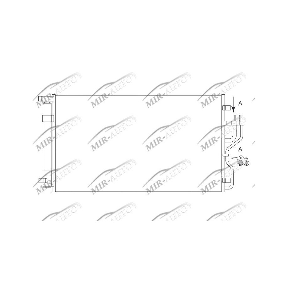 AC condenser with integrated receiver drier
