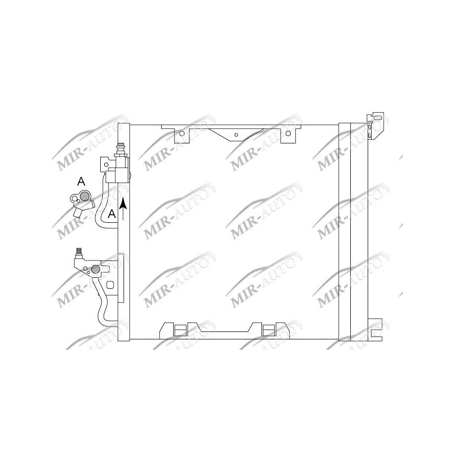 AC condenser with integrated receiver drier
