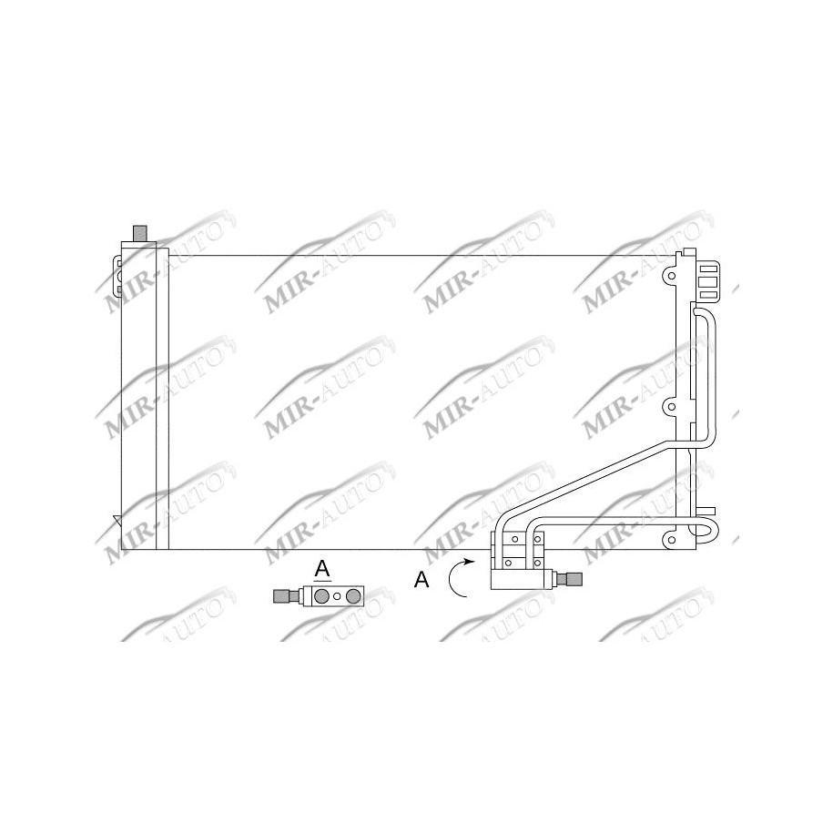 AC condenser with integrated receiver drier