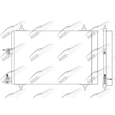 AC condenser with integrated receiver drier