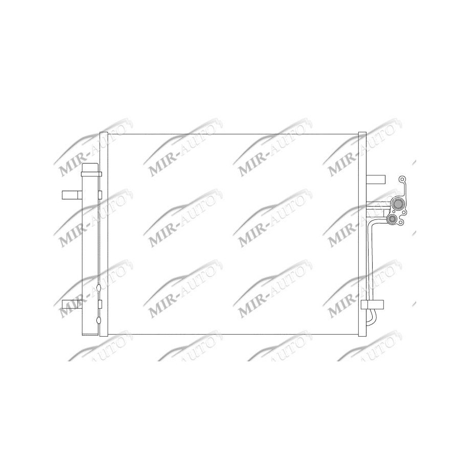 AC condenser with integrated receiver drier