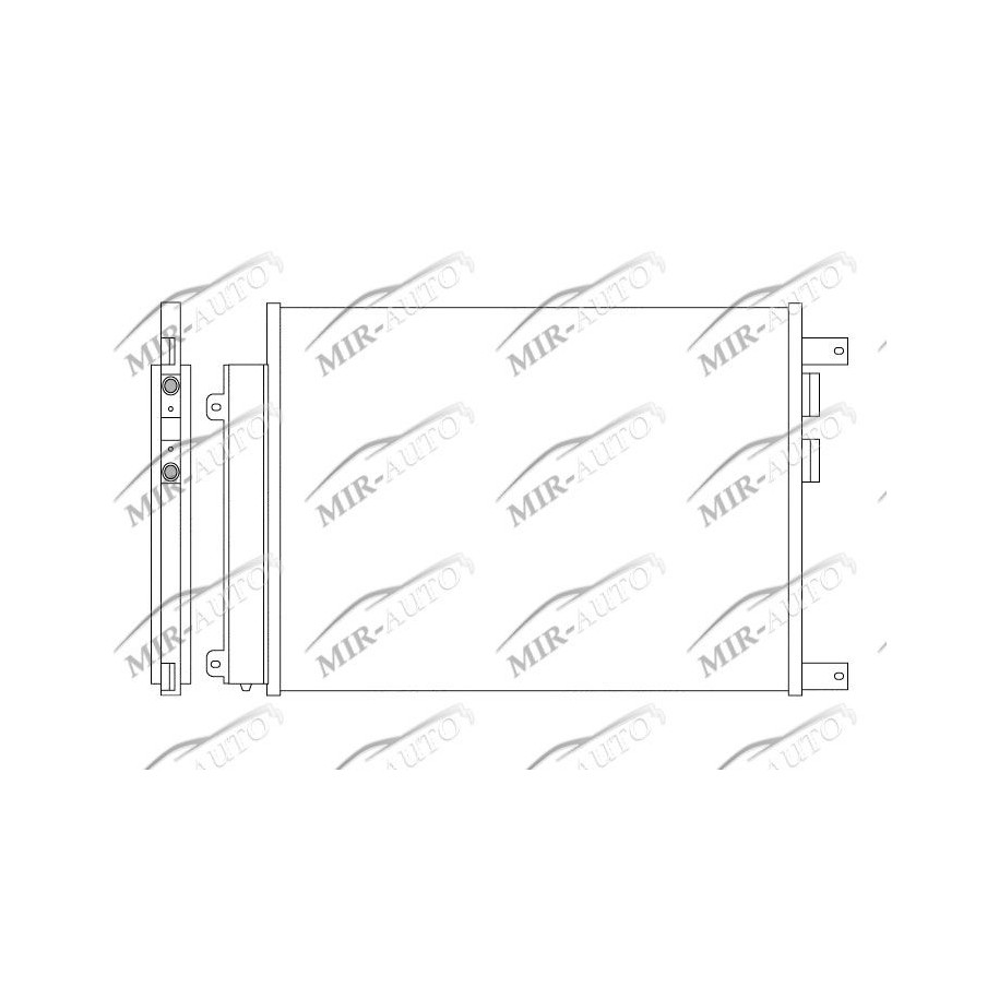 AC condenser with integrated receiver drier