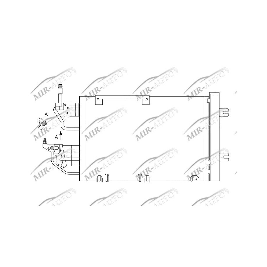 AC condenser with integrated receiver drier