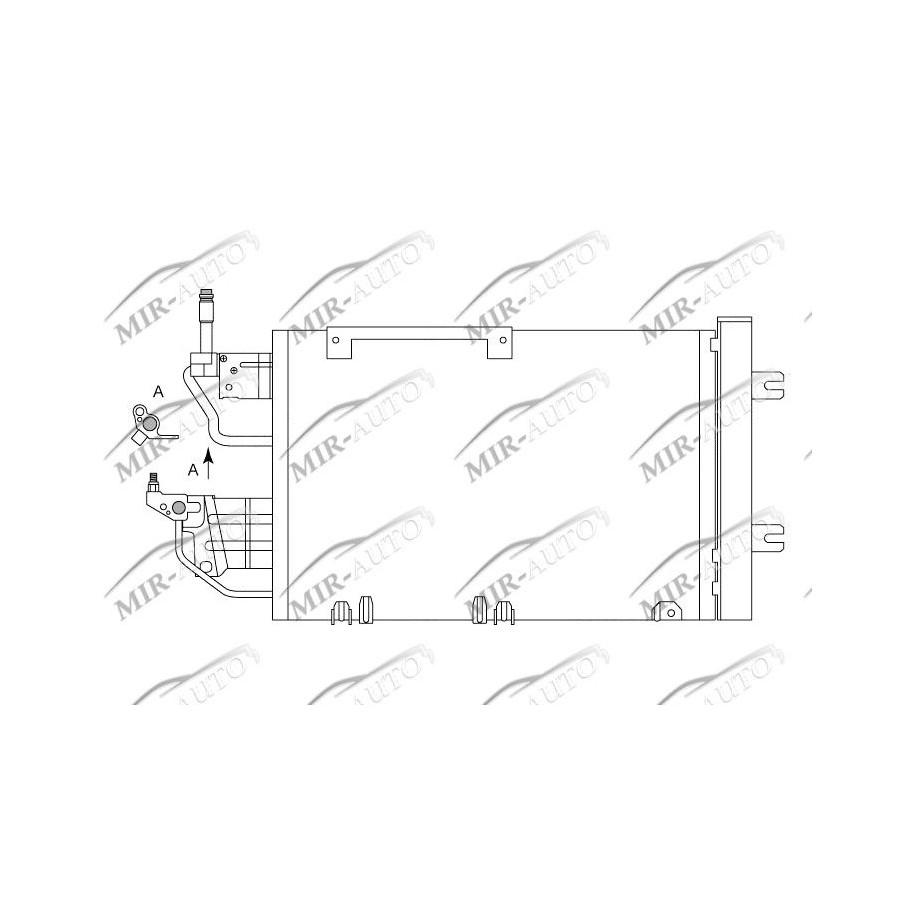 AC condenser with integrated receiver drier
