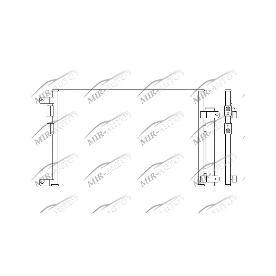 AC condenser with integrated receiver drier