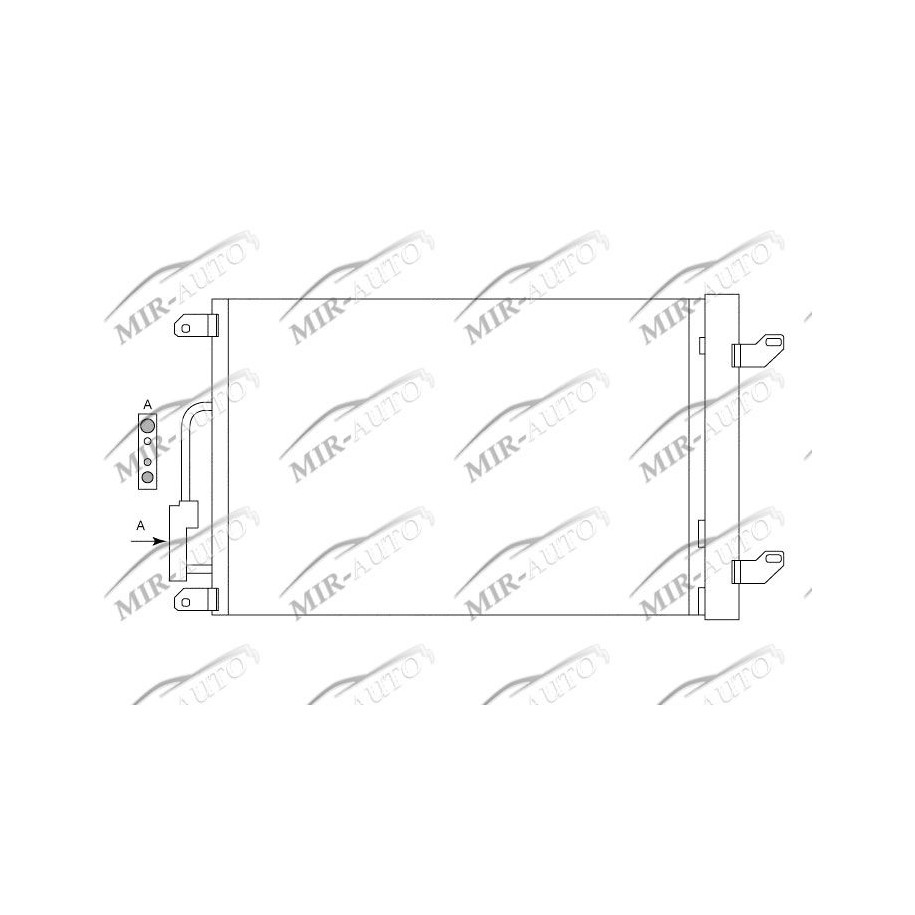 AC condenser with integrated receiver drier