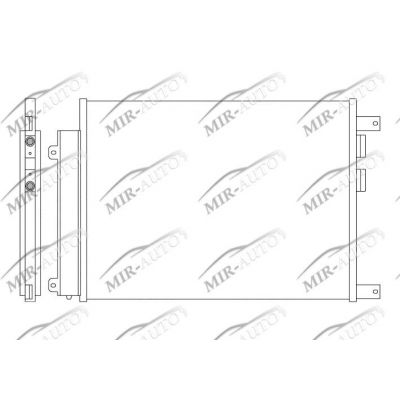 AC condenser with integrated receiver drier