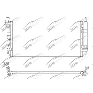 AC condenser with integrated receiver drier