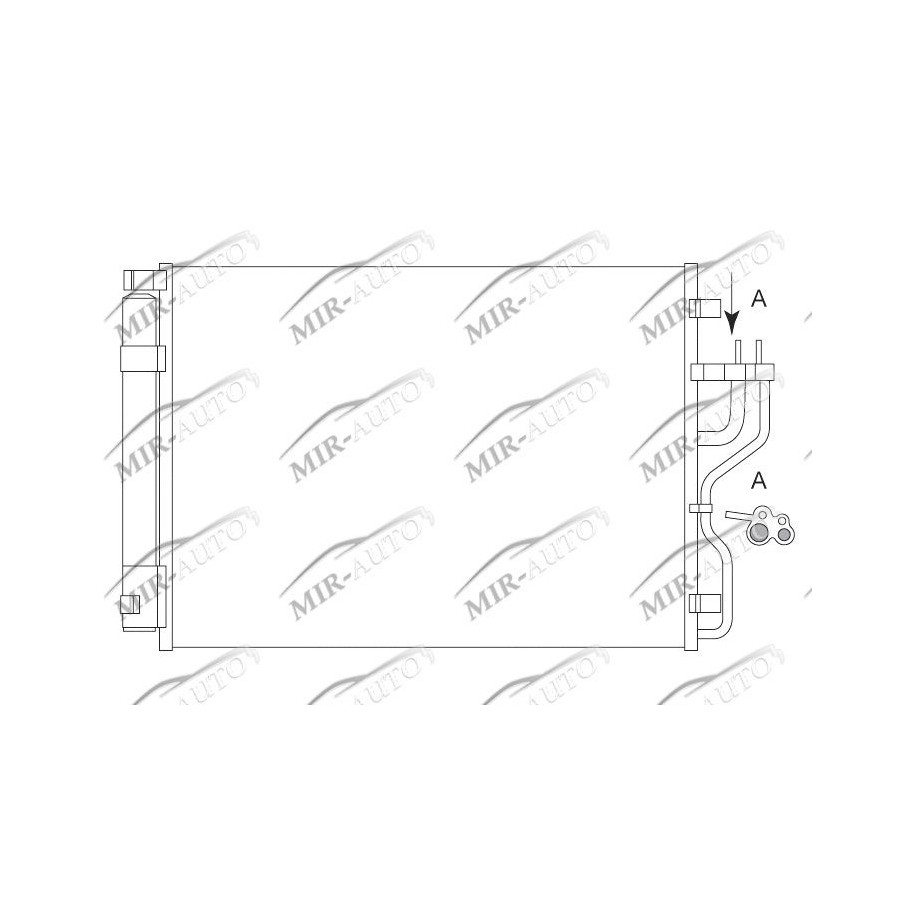 AC condenser with integrated receiver drier