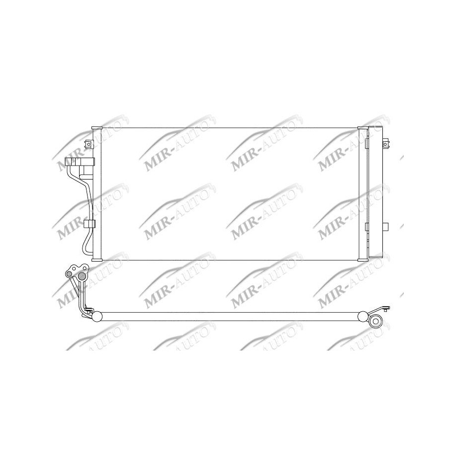 AC condenser with integrated receiver drier