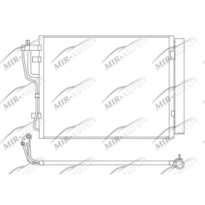 AC condenser with integrated receiver drier